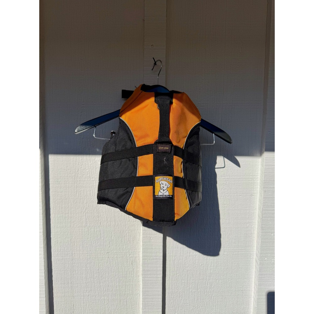 Ruffwear Float Coat Dog Life Jacket Orange Black Small PFD Safety Vest Handle